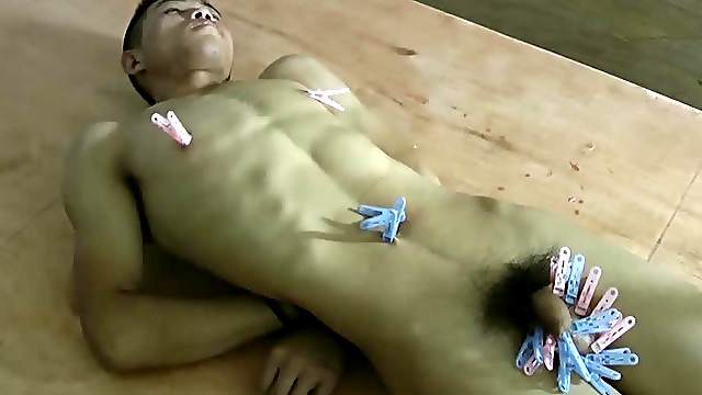 Nice Lean Body Twink Slave Stripped